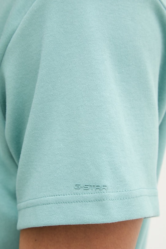 G-Star t-shirt męski bawełniany Script gr D28594.C812 turkusowy