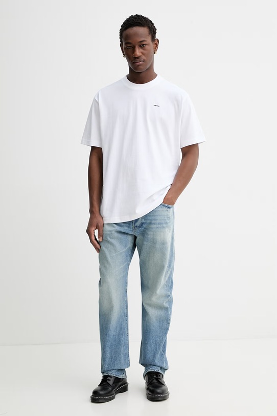 G-Star t-shirt bawełniany Relaxed base D28588.D593 biały SS26