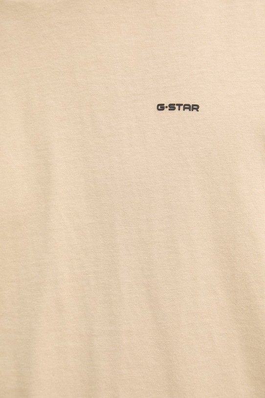 G-Star t-shirt męski bawełniany Relaxed base D28588.D593 beżowy