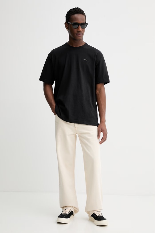 G-Star t-shirt bawełniany Relaxed base D28588.D593 czarny SS26