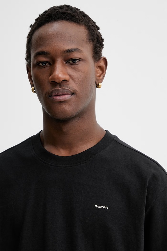 G-Star t-shirt bawełniany Relaxed base czarny D28588.D593