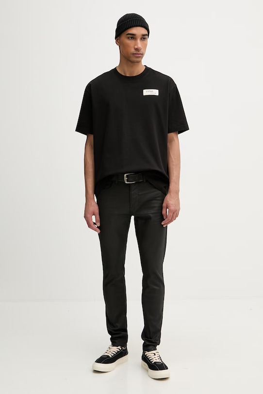 G-Star t-shirt męski bawełniany HB badge relaxed D28606.E385 czarny SS26