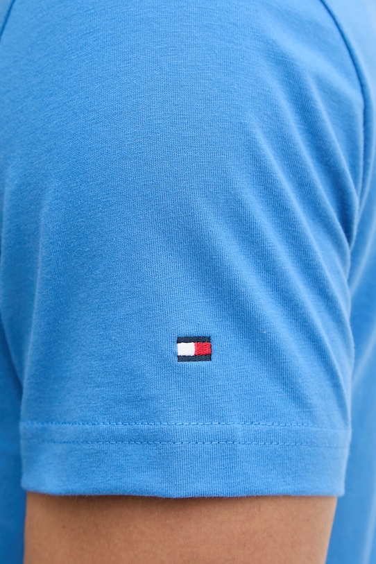 Tommy Hilfiger tričko pánske bavlnené MW0MW11797. modrá