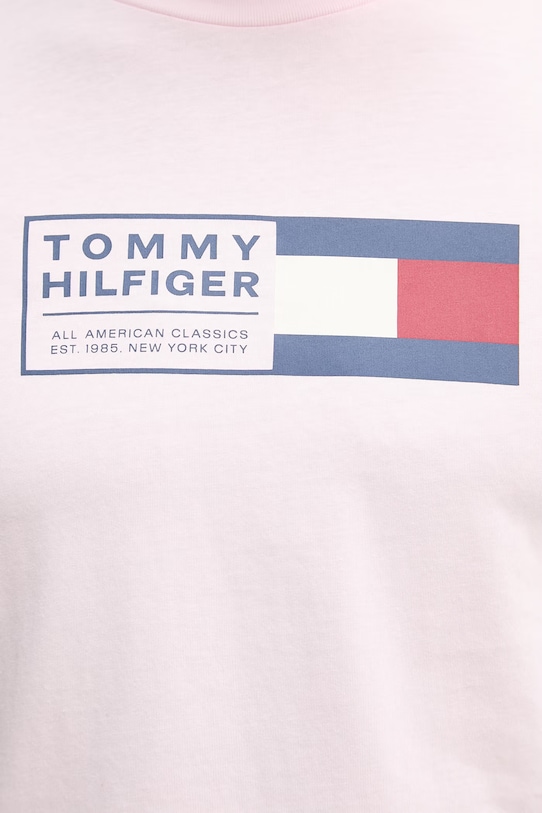 Tommy Hilfiger тениска мъжка памучна MW0MW42366 розов