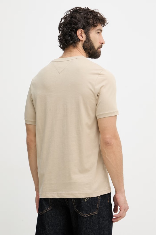 Îmbrăcăminte Tommy Hilfiger tricou pentru bărbați, din bumbac MW0MW42366 bej