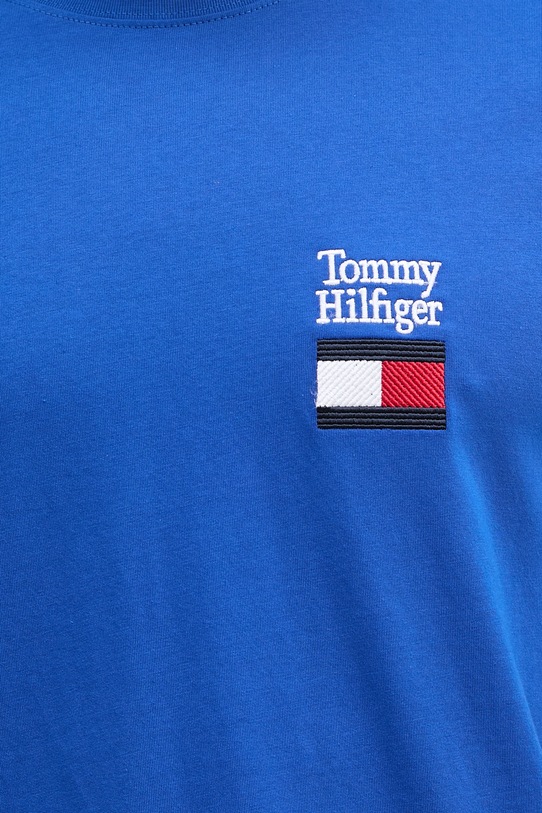 Tommy Hilfiger basic tričko pánske bavlnené MW0MW42367 modrá