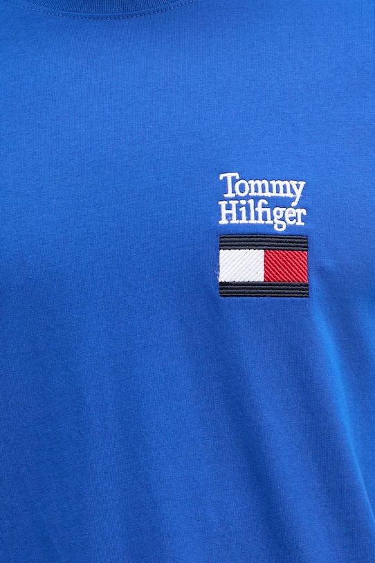 Tommy Hilfiger basic tričko pánske bavlnené MW0MW42367 modrá