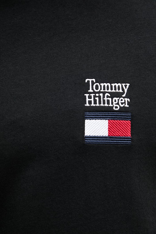 Tommy Hilfiger basic tričko pánske bavlnené MW0MW42367 čierna
