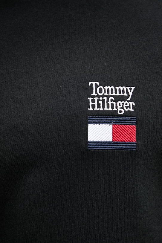 Tommy Hilfiger basic tričko pánske bavlnené MW0MW42367 čierna