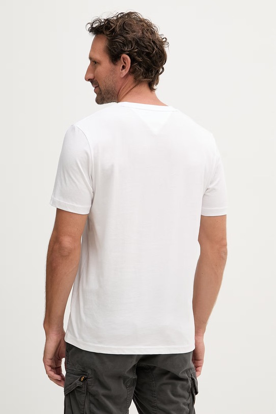 Odzież Tommy Hilfiger t-shirt męski bawełniany MW0MW42369 biały