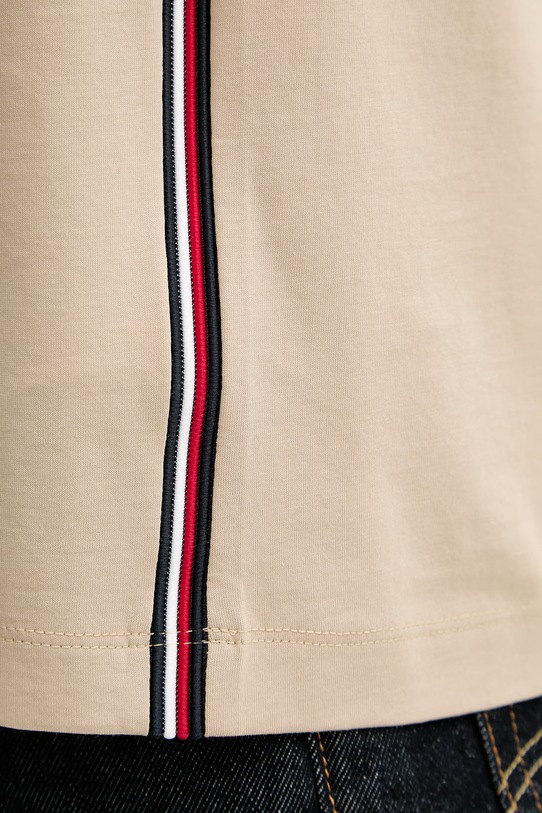 Tommy Hilfiger t-shirt basic męski bawełniany MW0MW42393 beżowy