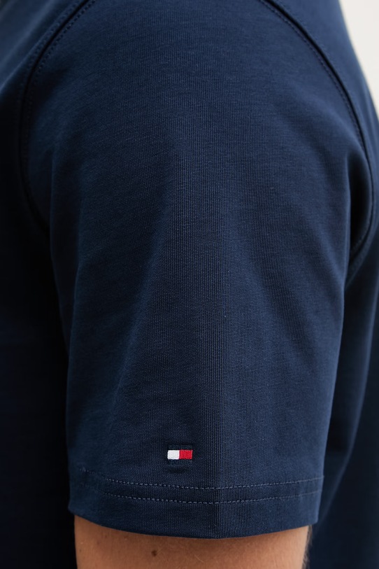 Tommy Hilfiger t-shirt basic męski bawełniany MW0MW42394 granatowy