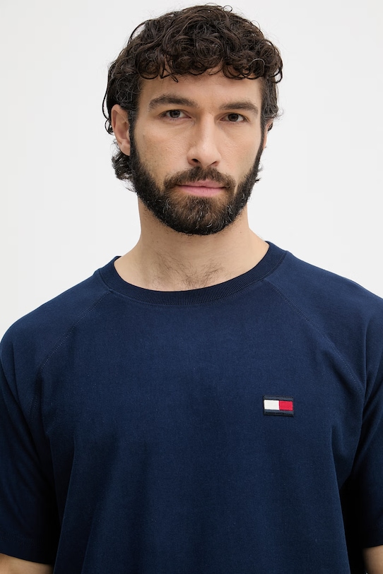 Tommy Hilfiger T-shirt damski bawełniany granatowy MW0MW42396