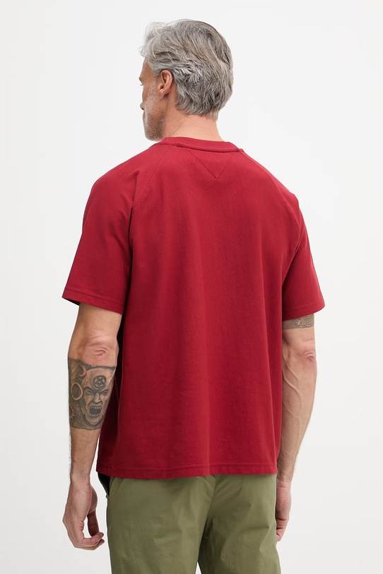 Oblečenie Tommy Hilfiger tričko dámske bavlnené MW0MW42396 burgundské