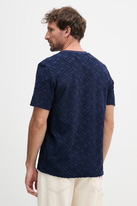 Oblečení Tommy Hilfiger tričko pánské bavlněné SUMMER MW0MW42381 námořnická modř