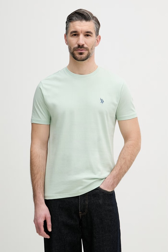 U.S. Polo Assn. t-shirt bawełniany DHM regular zielony MUP3310