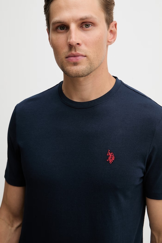 Бавовняна футболка U.S. Polo Assn. DHM темно-синій MUP3310