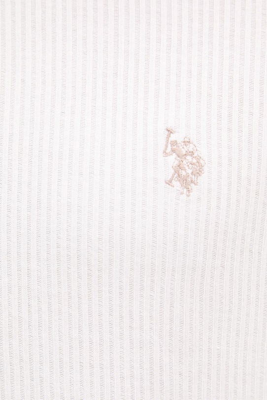 U.S. Polo Assn. t-shirt da uomo in cotone RIB TEXTURE MUP4646 bianco