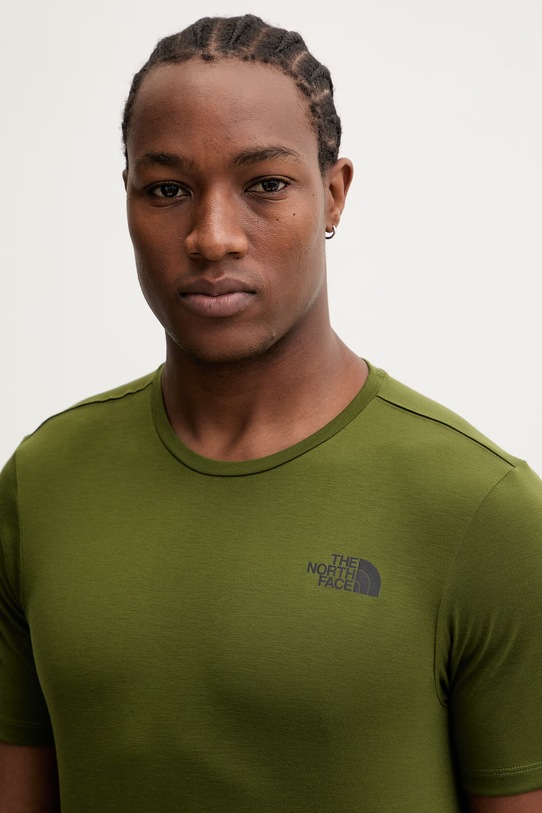 Μπλουζάκι προπόνησης The North Face FOUNDATION MOUNT πράσινο NF0A8HEYBRI1