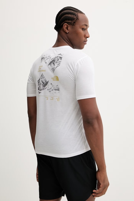 The North Face t-shirt treningowy FOUNDATION MOUNT regular biały NF0A8HEYFN41