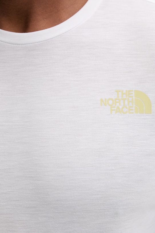 The North Face t-shirt treningowy FOUNDATION MOUNT NF0A8HEYFN41 biały