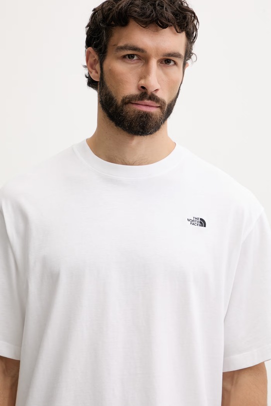 The North Face t-shirt męski bawełniany Essential Simple Dome biały NF0A8EVWFN41