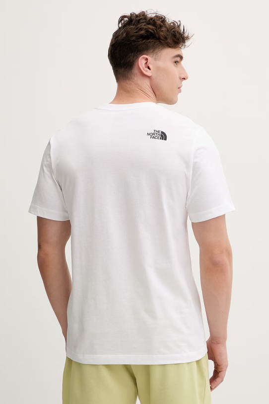 Odzież The North Face t-shirt męski z bawełną Evolution NF0A8G9CFN41 biały