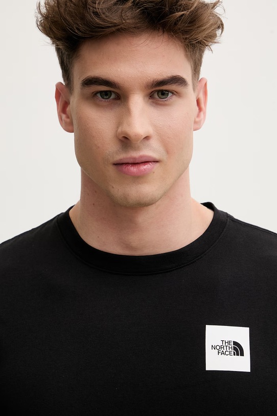 The North Face t-shirt męski z bawełną Evolution czarny NF0A8G9CJK31