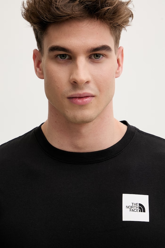 The North Face t-shirt męski z bawełną Evolution czarny NF0A8G9CJK31