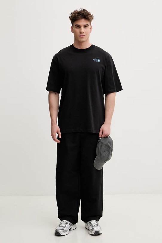 The North Face t-shirt męski bawełniany Liquid NF0A8G9WJK31 czarny SS26