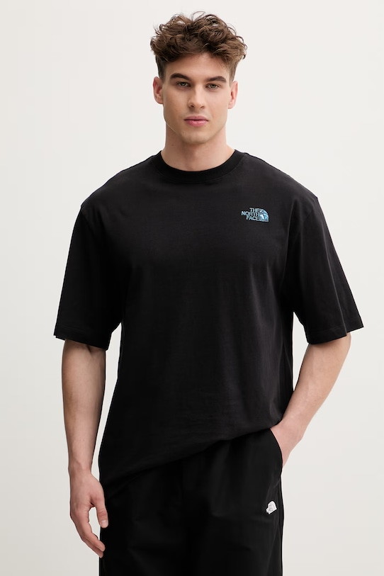 Odzież The North Face t-shirt męski bawełniany Liquid NF0A8G9WJK31 czarny