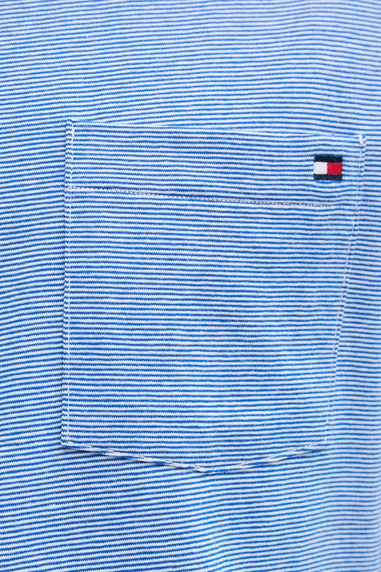Tommy Hilfiger tričko pánské bavlněné s elastanem UM0UM03786 modrá