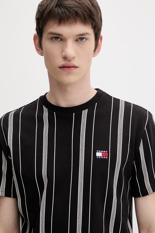 Tommy Jeans t-shirt męski bawełniany czarny DM0DM21939