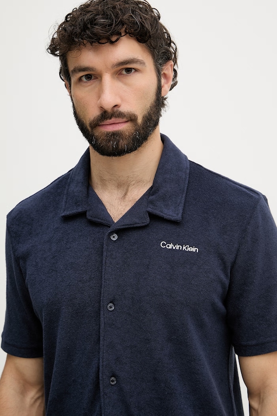 Calvin Klein Camicia da uomo blu navy LV00NM2988