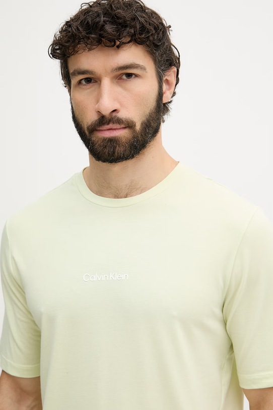 Calvin Klein T-shirt męski z bawełną zielony LV00NM3021