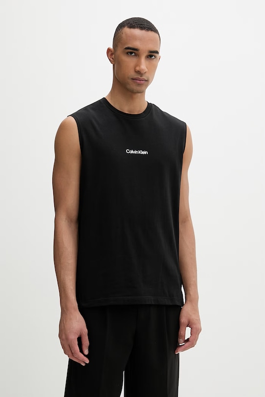 Calvin Klein top muški s pamukom crna LV00NM3023