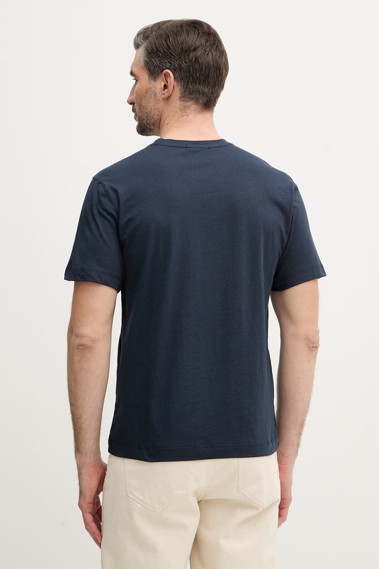 Odzież Aeronautica Militare t-shirt z dodatkiem lnu TS2510UJ00720 granatowy