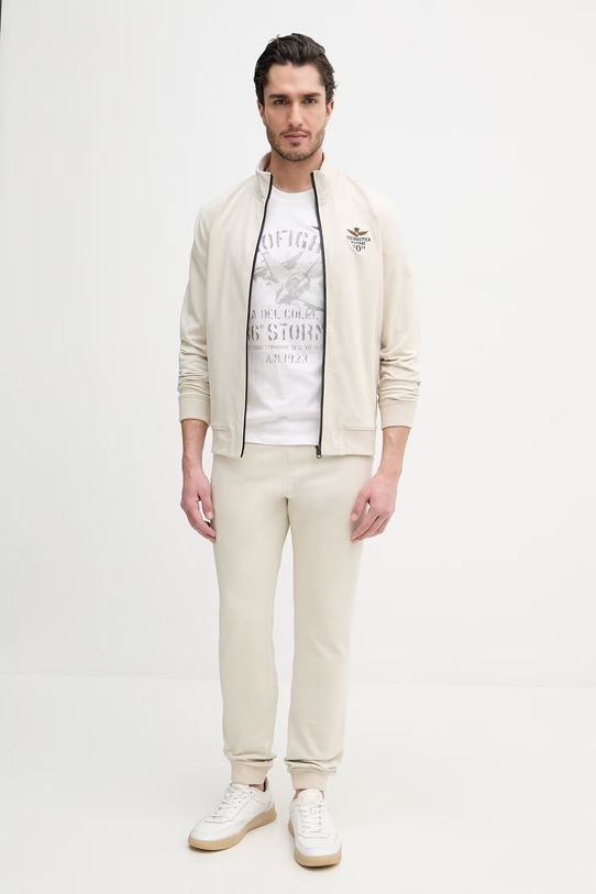 Aeronautica Militare tricou din bumbac TS2525UJ00686 alb SS26