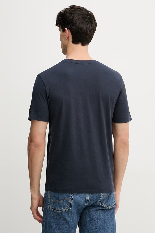 Odzież Aeronautica Militare t-shirt męski bawełniany TS2526UJ00686 granatowy