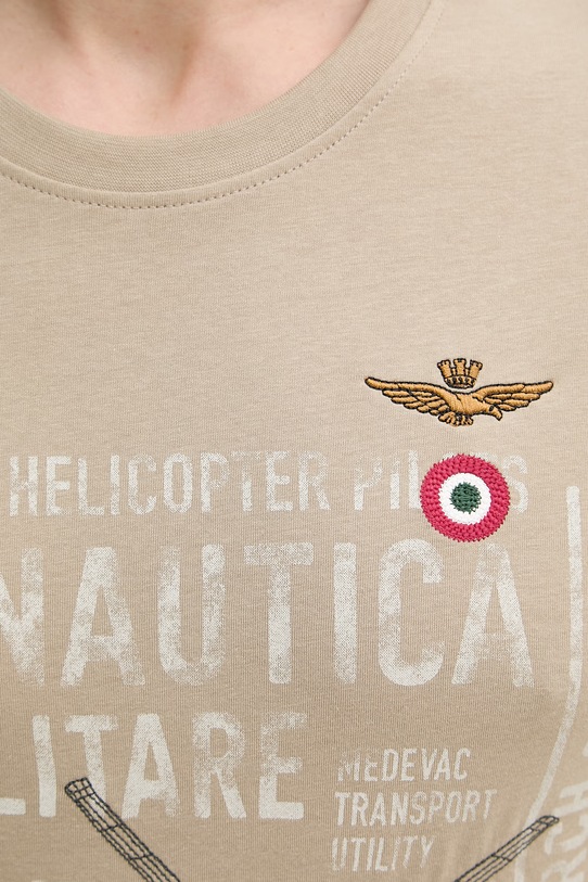 Aeronautica Militare t-shirt bawełniany TS2528UJ00641 zielony