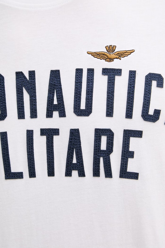 Aeronautica Militare t-shirt bawełniany TS2531UJ00641 biały