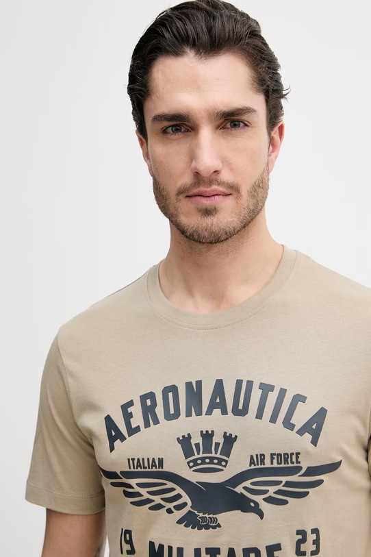 Aeronautica Militare t-shirt bawełniany zielony TS2533UJ00641