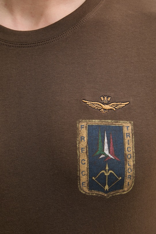 Bavlnené tričko Aeronautica Militare TS2534UJ00641 hnedá