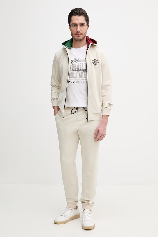 Aeronautica Militare tricou din bumbac TS2535UJ00641 alb SS26