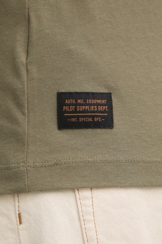 Aeronautica Militare t-shirt bawełniany TS2535UJ00641 zielony