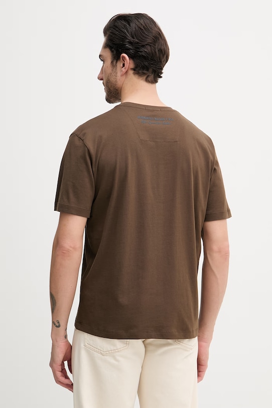 Oblečenie Bavlnené tričko Aeronautica Militare TS2539UJ00727 hnedá