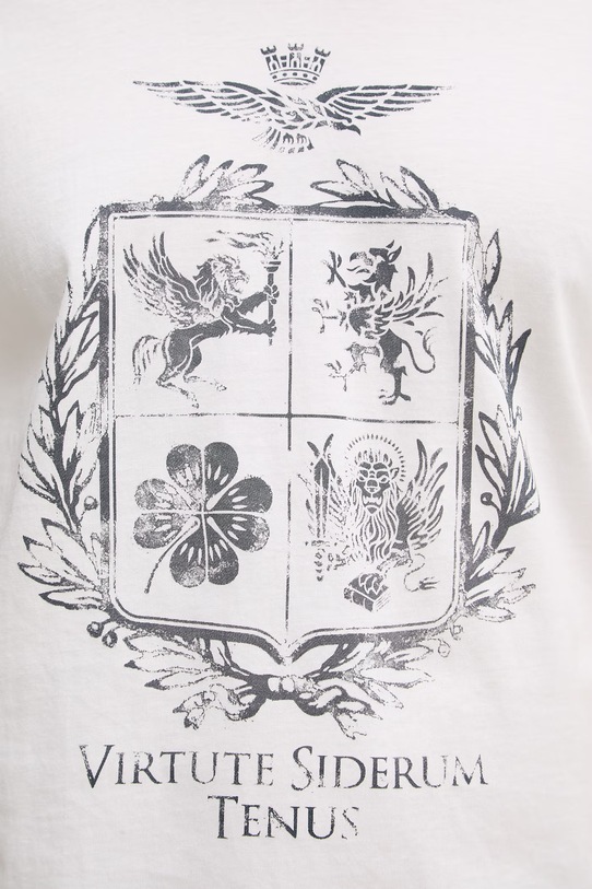 Aeronautica Militare t-shirt bawełniany biały TS2540UJ00727