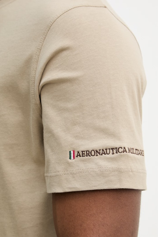 Aeronautica Militare t-shirt bawełniany TS2540UJ00727 zielony
