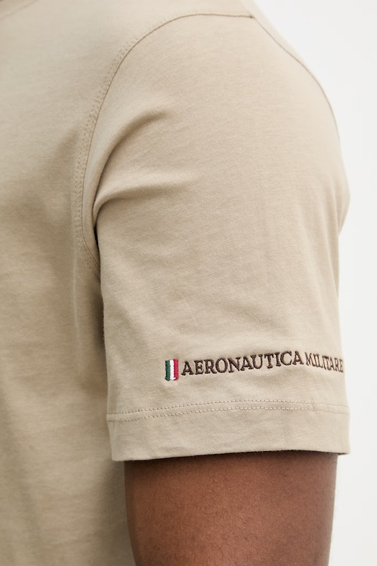 Aeronautica Militare t-shirt bawełniany TS2540UJ00727 zielony