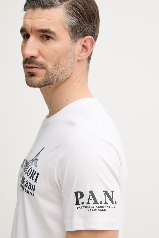 Aeronautica Militare t-shirt bawełniany biały TS2541UJ00727
